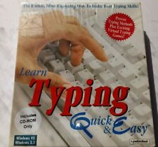 Vintage CD-Rom Computers Learn How To Type Typing Quick & Easy Windows 95 New picture