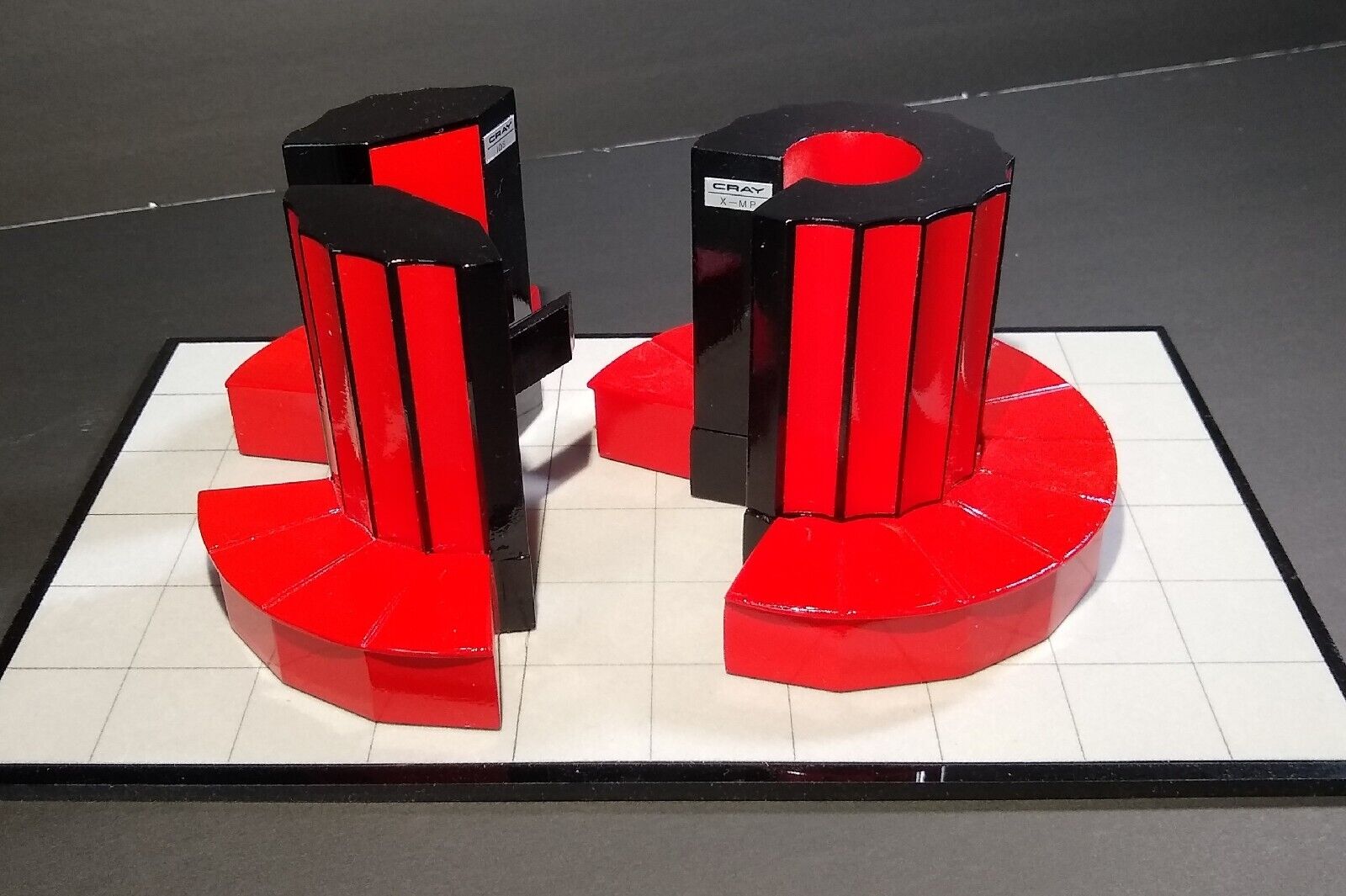 CRAY X-MP Supercomputer and Peripherals Scale Model with Base