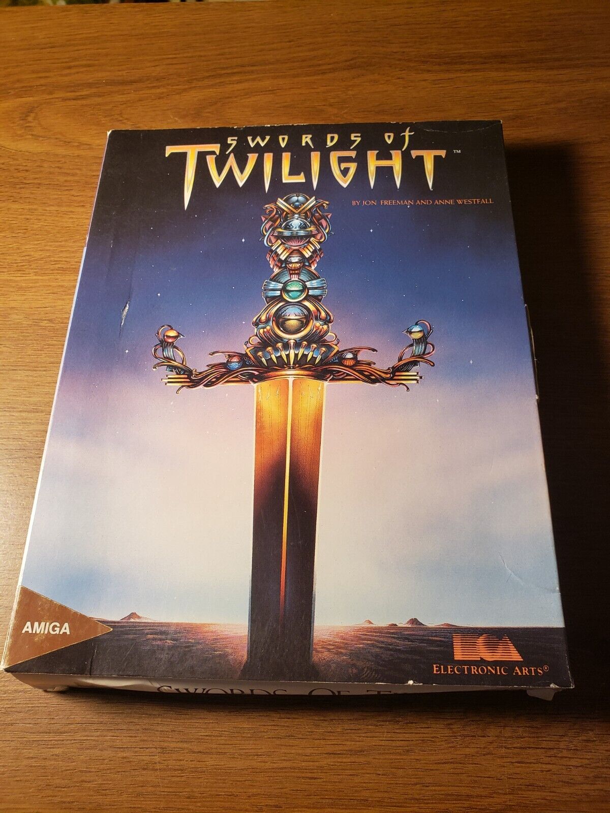 RARE Swords of Twilight by Electronic Arts for Amiga 3.5” Disks in Box 1989