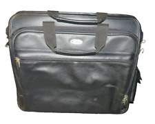Vintage Targus Black Leather Padded Laptop Bag Case 18X16X4 VERY CLEAN picture