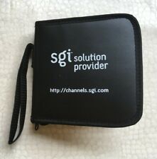 VINTAGE Black SGI Silicon Graphics Inc Disc CD Holder Travel Case Organizer picture