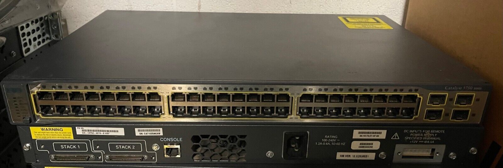 Cisco Catalyst 3750 48-Port WS-C3750-48TS-S more than 55 available