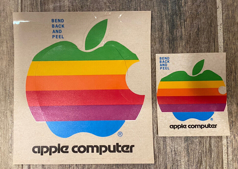 Vintage Apple Computer Original 1980’s Stickers Large & Small *New old stock*