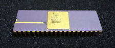 Vintage Motorola MC6800LT, 8 Bit Microprocessor, Gold Purple Ceramic Collectible picture