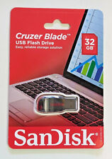 NEW SanDisk Cruzer Blade 32GB USB 2.0 Type A Flash Drive Black SDCZ50-032G-A46 picture