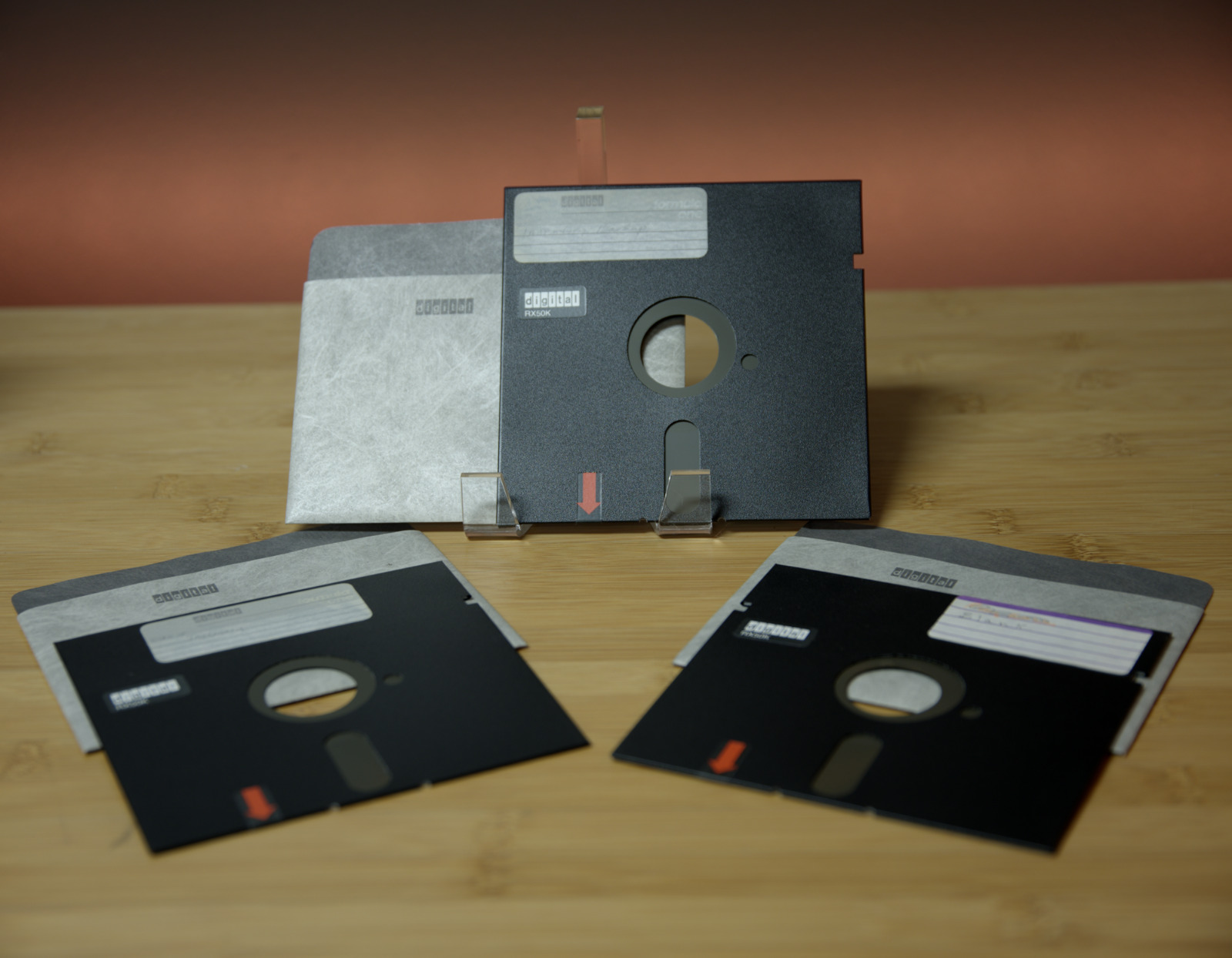 DEC Digital Equipment Corporation Genuine Vintage 5.25 Floppy Disks and Sleeves