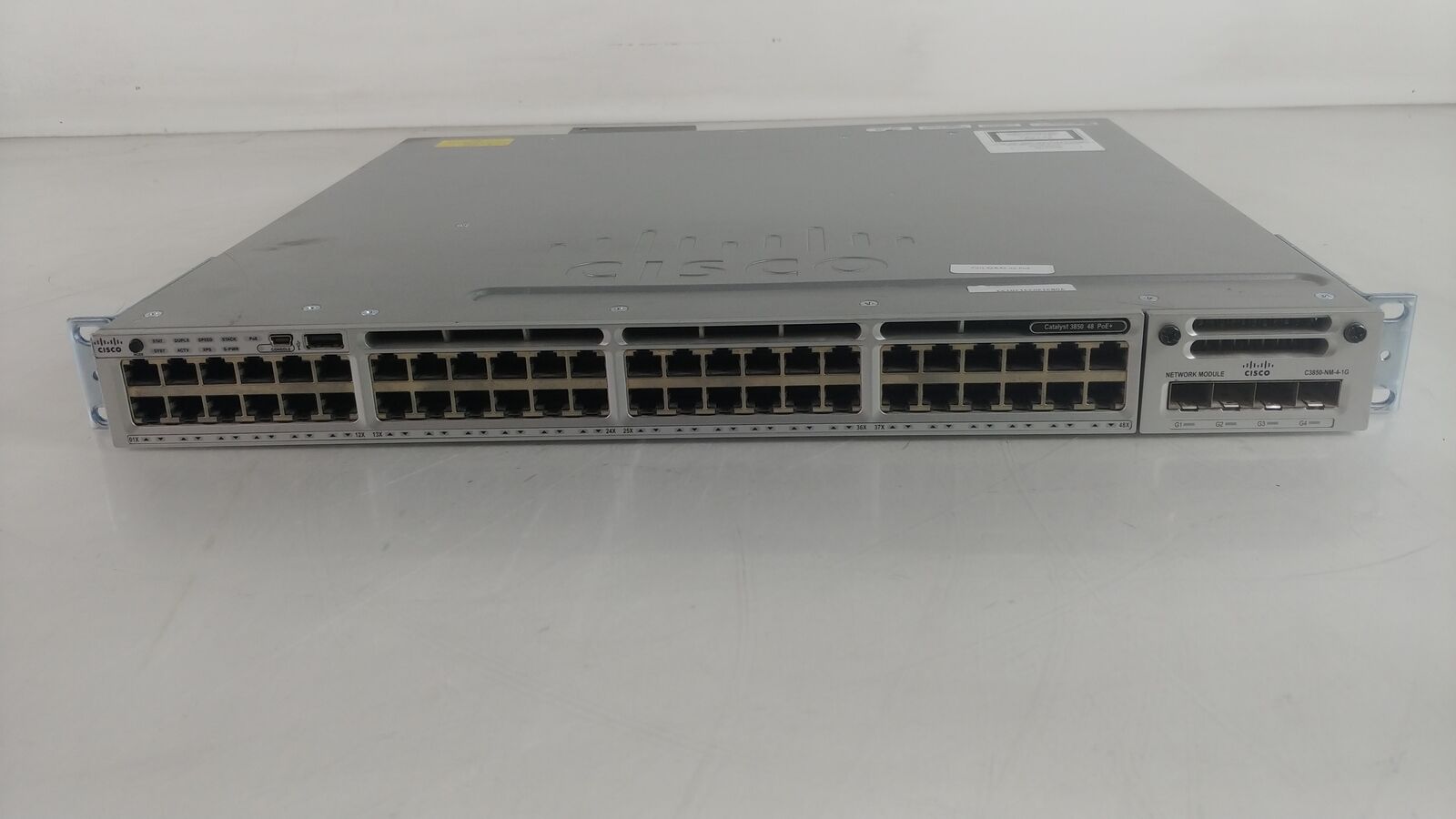 Cisco Catalyst 3850 WS-C3850-48F-S 48-Port Gigabit Managed PoE+ Ethernet Switch