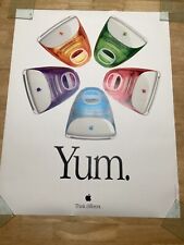 SET of 2 Vintage 1999 Apple Computer iMac G3 YUM Think Different Posters  22x28” picture