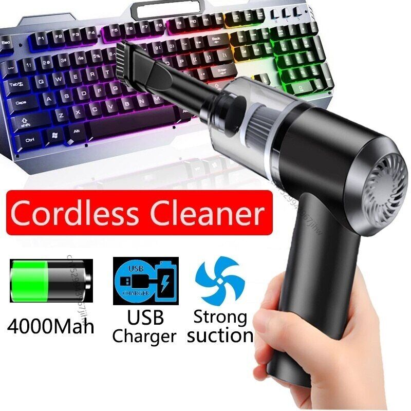 120W Cordless Handheld Car Vacuum Cleaner/Mini Portable Air Duster for Computer