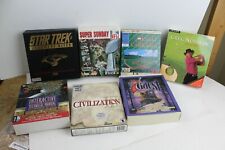 Big Box PC game lot bulk vintage Star Trek Golf NFL civilization picture