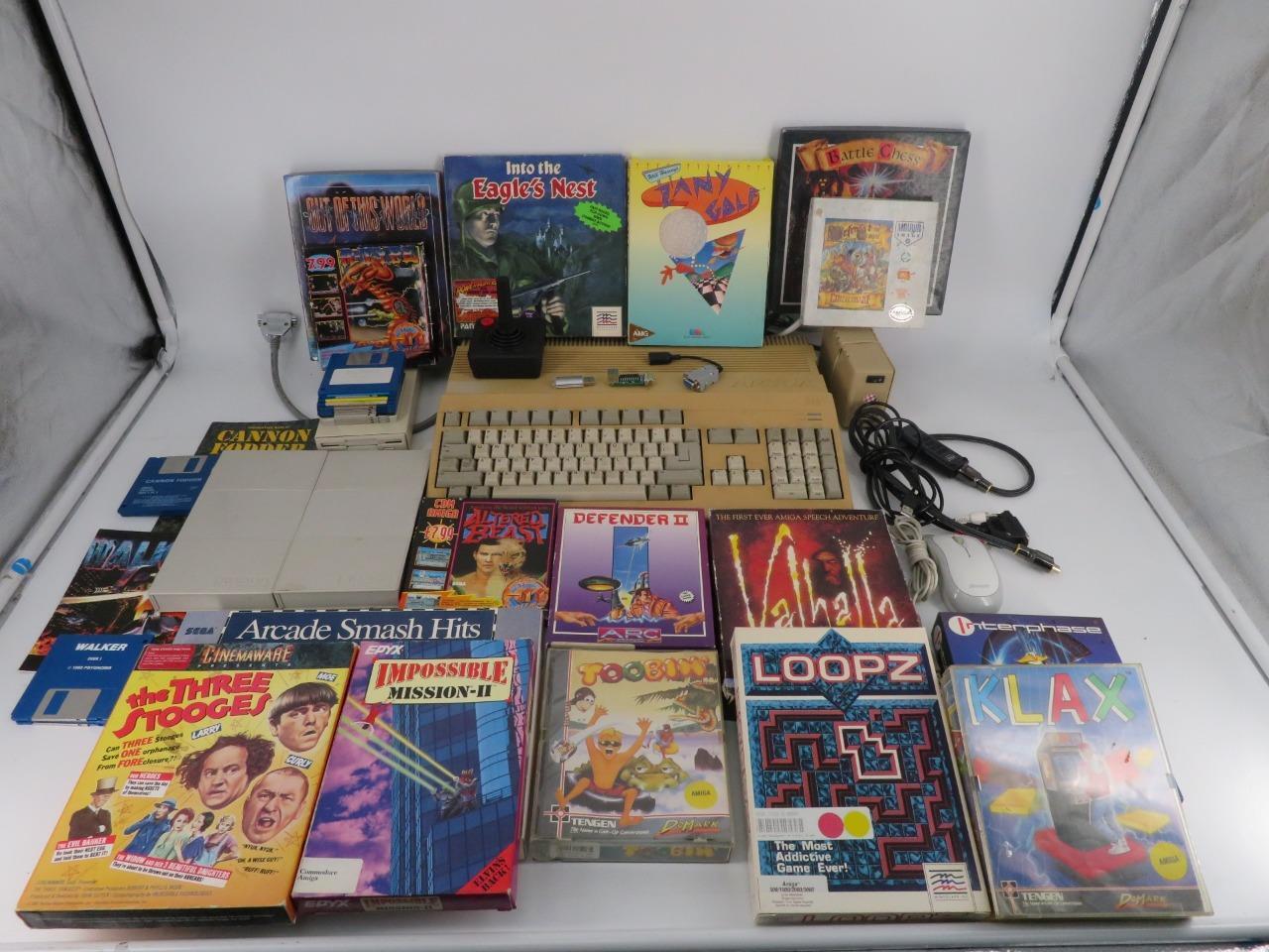 Commodore Amiga A500 Home Computer Bundle + 16 Boxed Games + MORE ~ WORKS