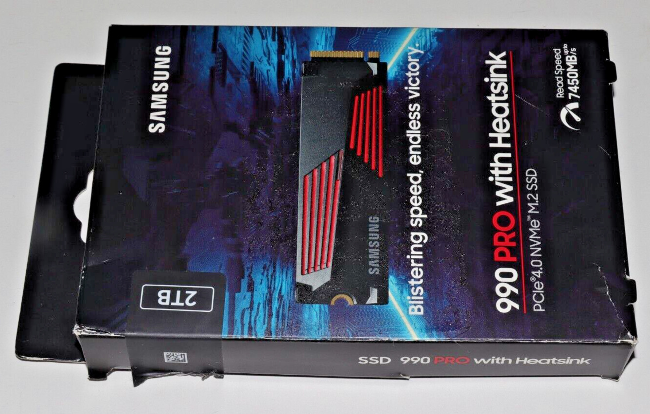 Samsung 990 Pro with Heatsink PCle NVMe 2.0 SSD 2TB for PS5 PlayStation 5 or PC