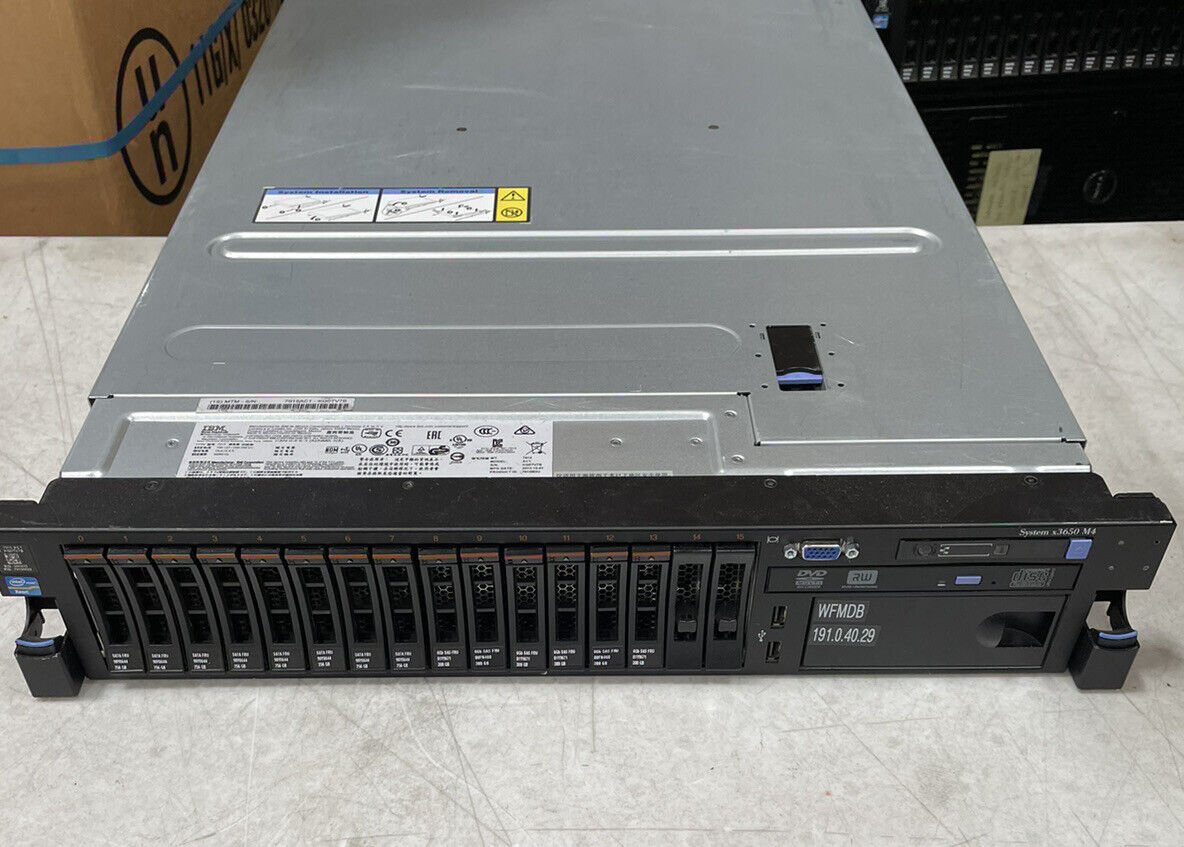 IBM SYSTEM X3650 M4 2.7GHz E5-2680 SFF SERVER.  No HDD, No RAM