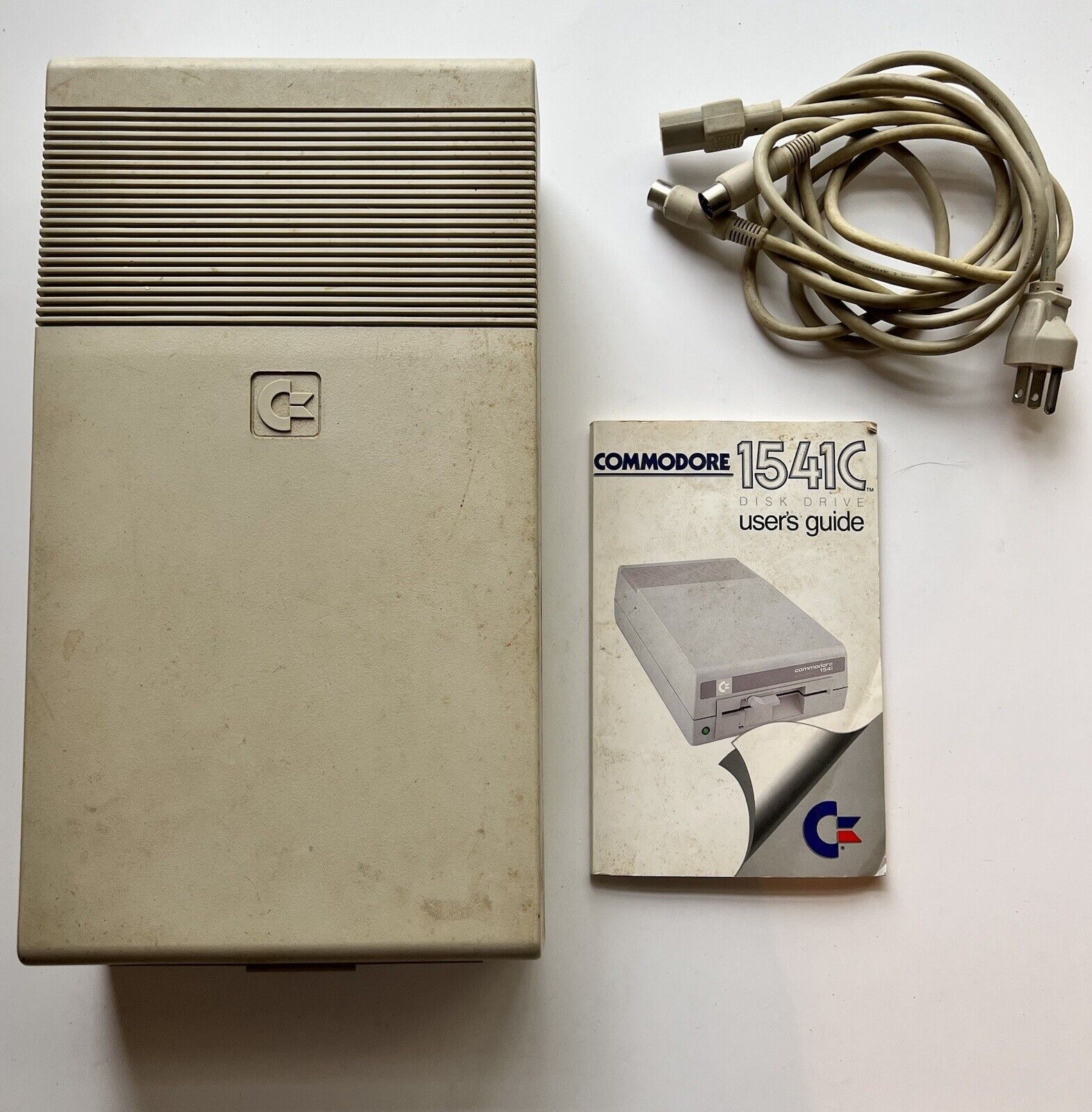 Commodore 64 Computer 1541C Floppy Disk Drive Vintage With Manual Untested