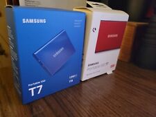LOT Two (2) Samsung T7 Portable External Solid State Drives NEW 1TB & 500GB picture