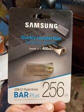 Samsung BAR Plus 256 GB USB 3.1 Flash Drive - Champagne Silver, Comp USB 2.0 picture