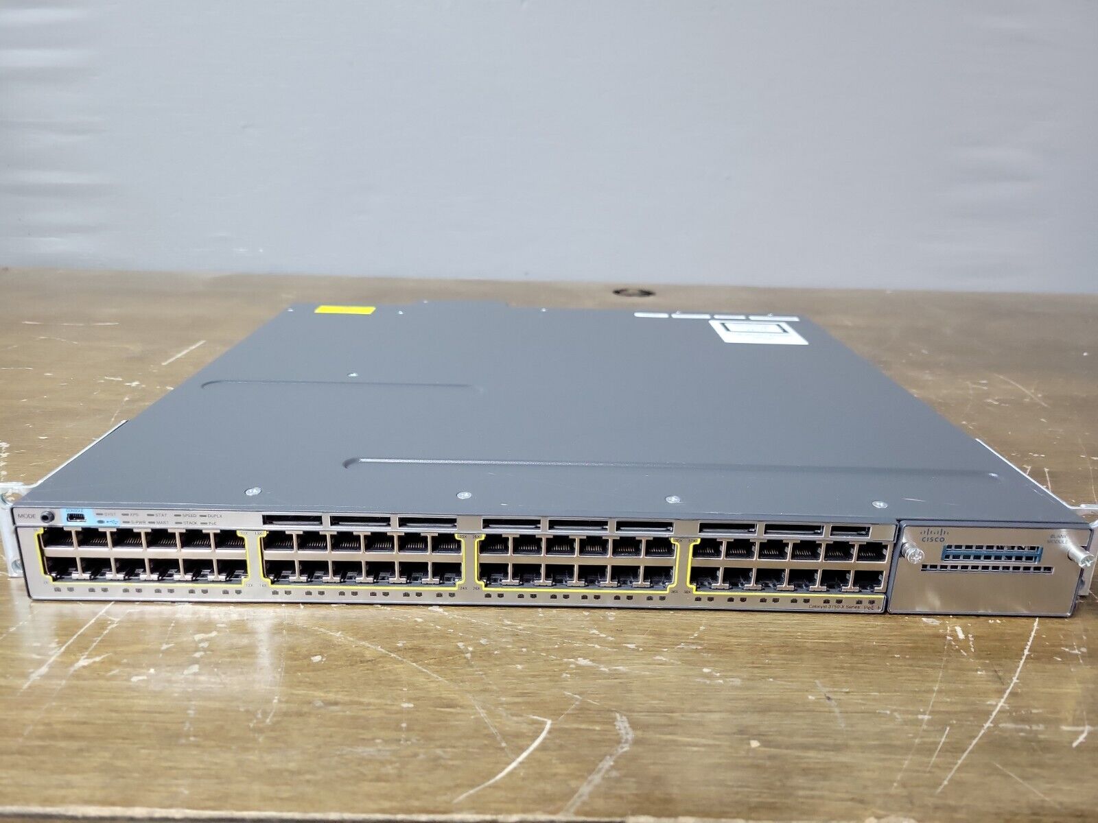 Cisco Catalyst WS-C3750X-48PF-S 48 Port Gigabit PoE 1100W PSU Network Switch