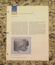 Vintage IBM 1401 Data Processing System Bulletin - 1404 Printer dated 1961 picture