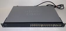 CISCO SG500-28P 26 Port Gigabit Stackable Managed Switch Working W Power Cord picture