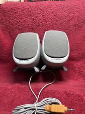 Vintage Polk Audio Speakers Computer PC Wired Left Right Set Desktop Used picture