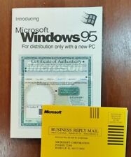 Vintage INTRODUCING WINDOWS 95 MANUAL w/PRODUCT ID KEY & COA NO CDs picture
