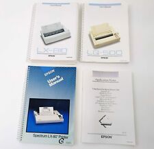 Epson Printer Books ~ Vintage User Manuals ~ Spectrum LX-80, LX-810, LQ-500 picture