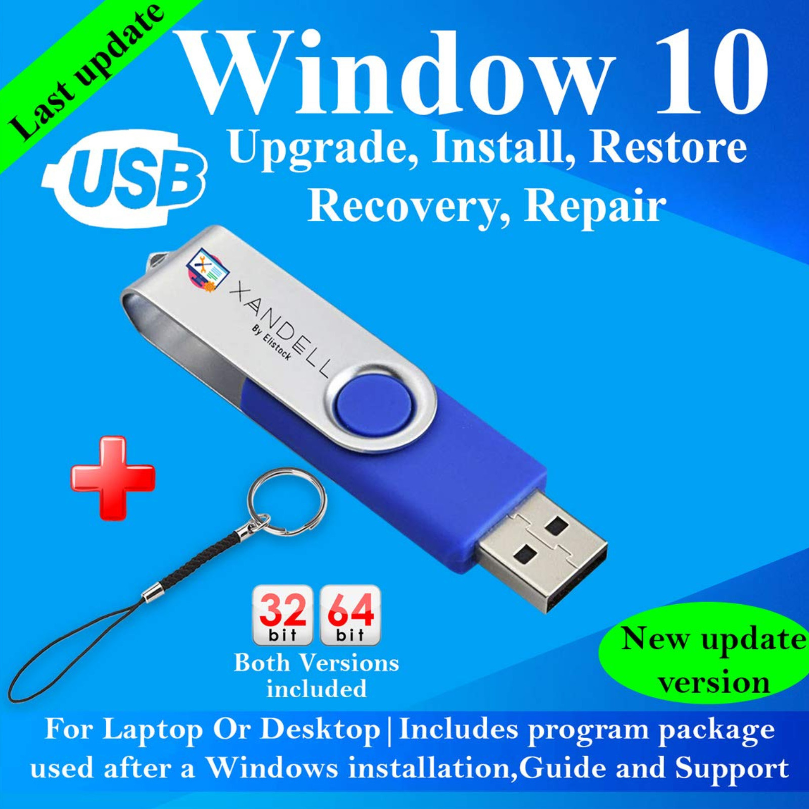 Windows 10 English Install 64-bit USB Flash Drive