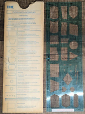 Vintage IBM Flowcharting Template Green Plastic with Paper Sleeve Form X20-8020 picture
