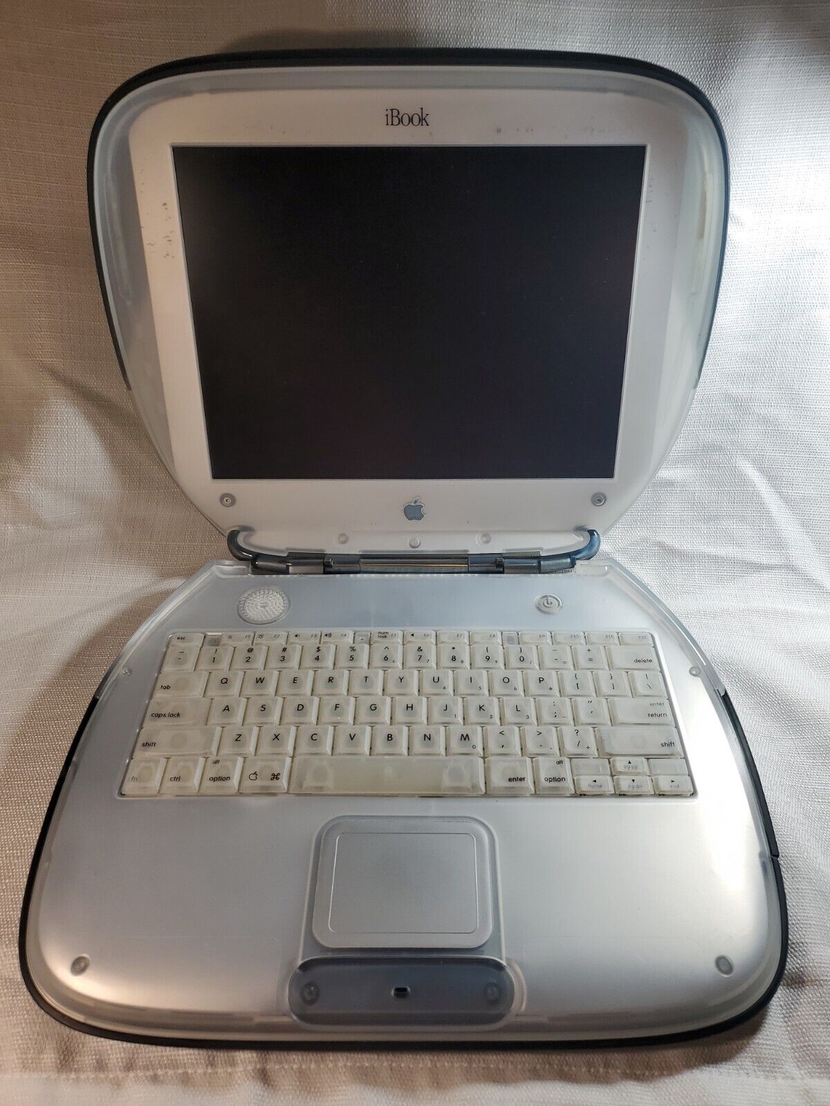 VINTAGE Apple iBook G3/366 Special Edition Graphite and Ice BAD HDD SEE PHOTOS