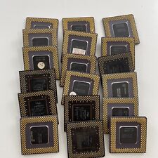 Set of 18 Vintage INTEL PENTIUM CPU Gold Ceramic Bent Pins For Gold Recovery picture
