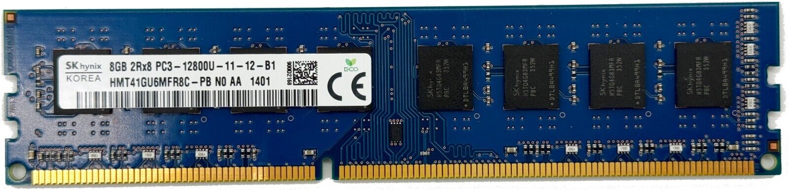 SK Hynix 8GB DDR3-1600 240-pin DIMM 1600MHz DDR3 RAM Memory HMT41GU6MFR8C-PB