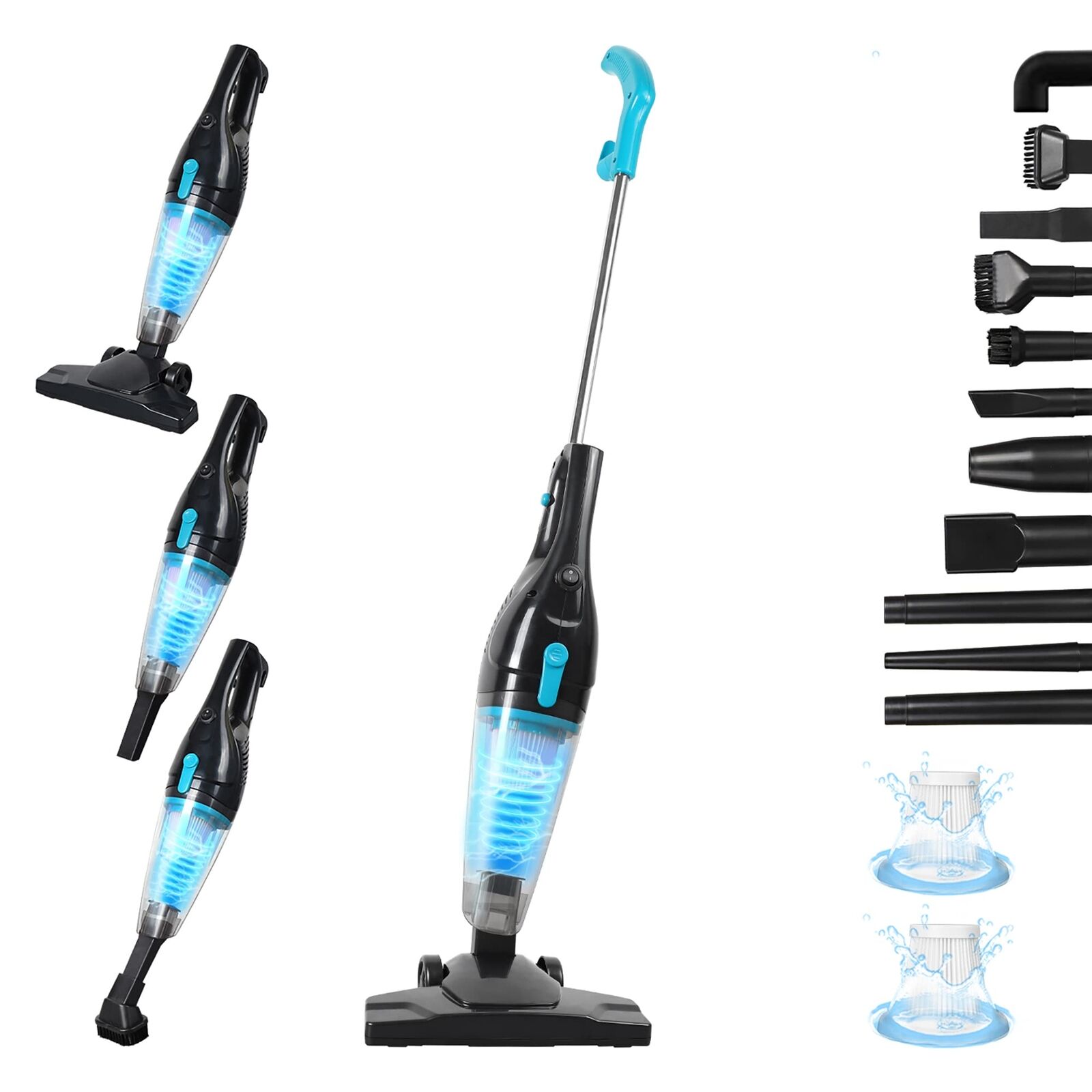 Corded Vacuum Cleaner, 15KPa Powerful Suction with 400W Motor, 12 in 1 Lightw...
