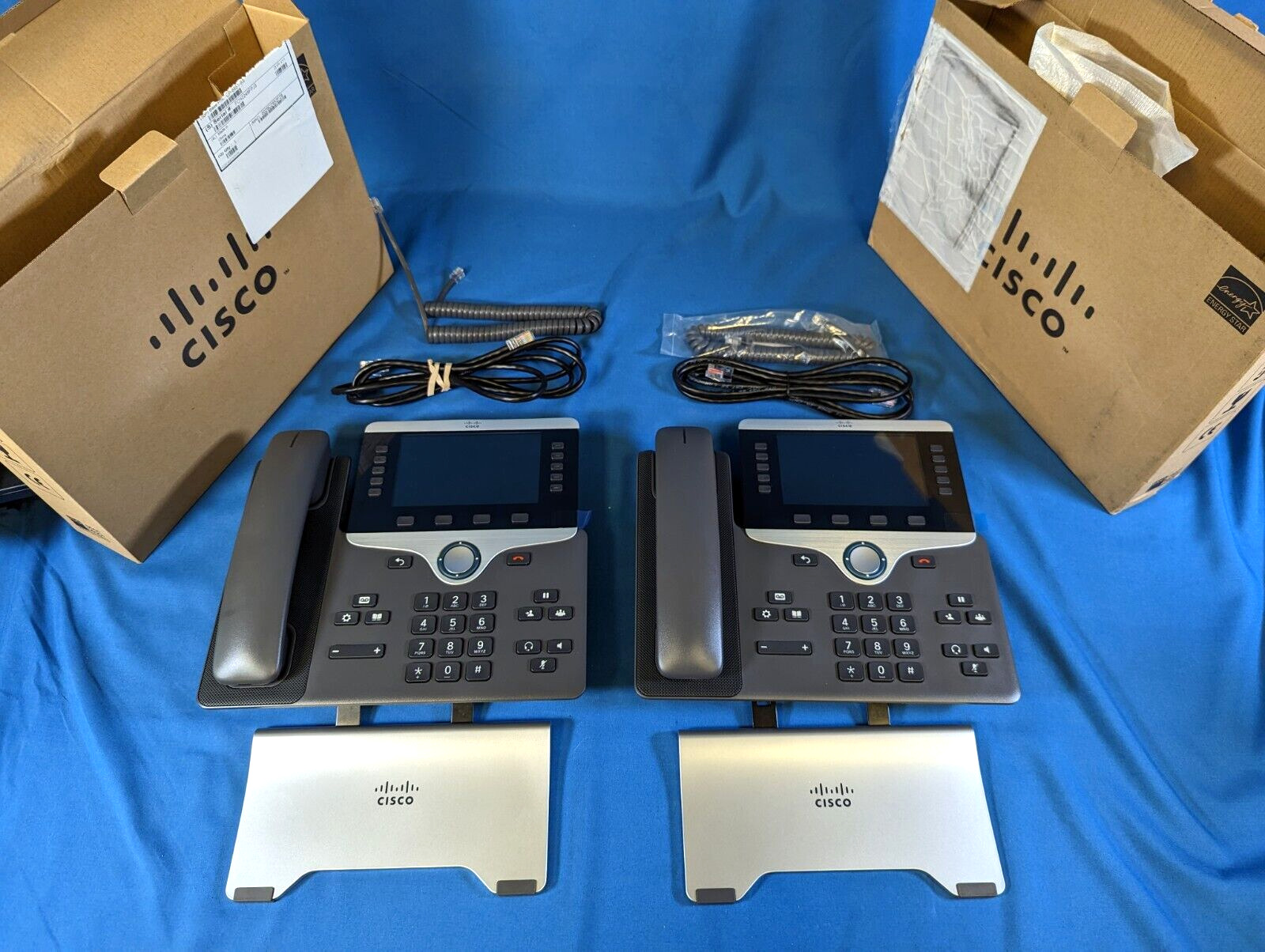Lot of (2) Cisco CP-8851-K9 Unified IP VOIP PoE Business 5
