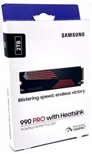 Samsung 990 PRO 2TB M.2 NVMe Internal SSD with Heatsink Black (MZ-V9P2T0) NEW picture