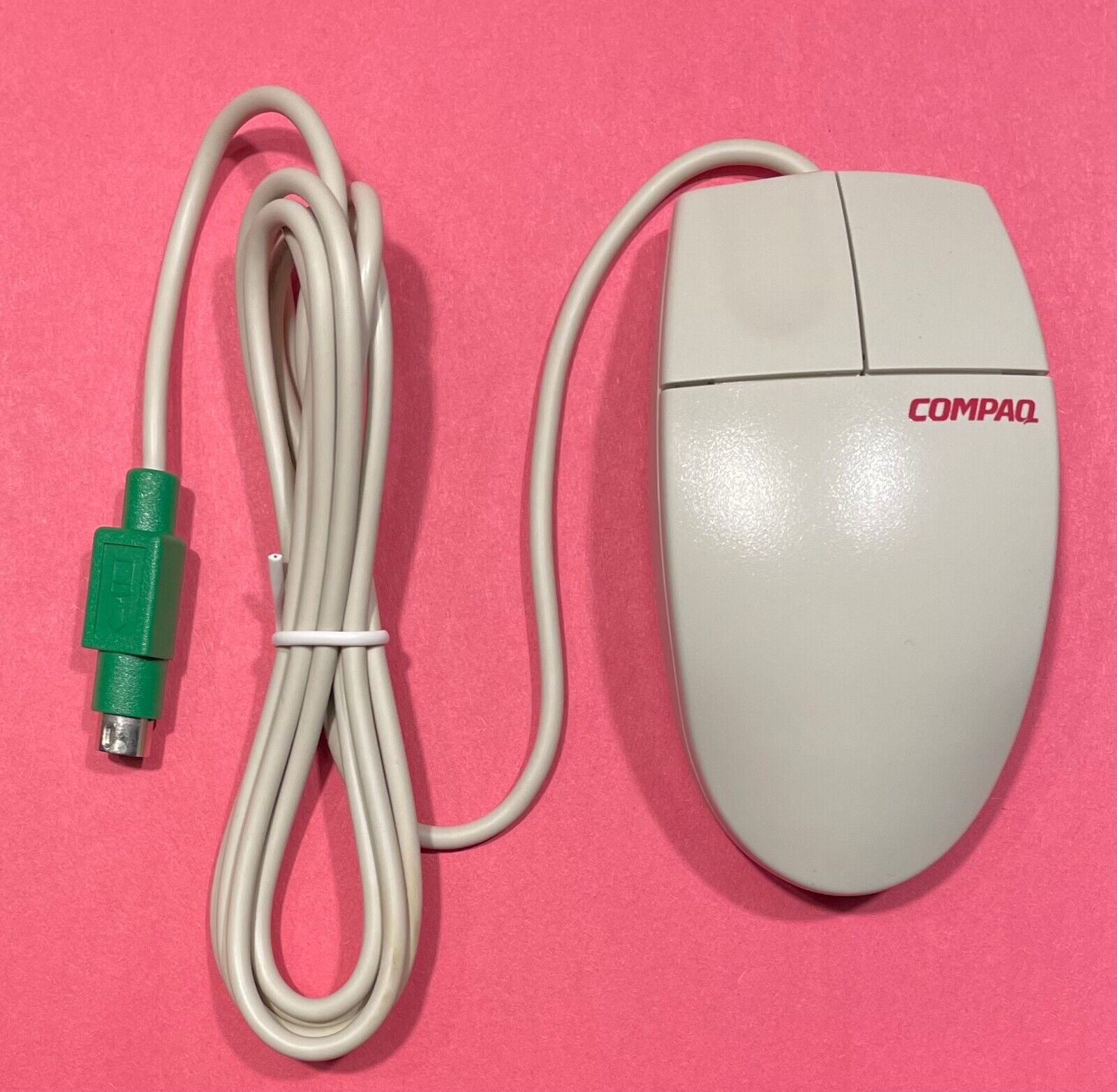 NEW OEM Vintage Compaq PS2 Beige M-S34 141189-401 Computer Mouse with Trackball