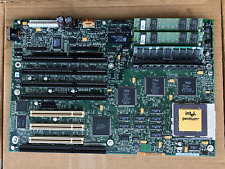 Vintage Intel Pentium 1 Socket 5 System Board with gold CPU picture