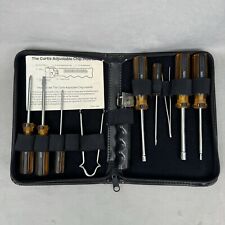 Vintage Curtis 10 Piece Computer Repair Tool Set In Leather Zipper Case picture