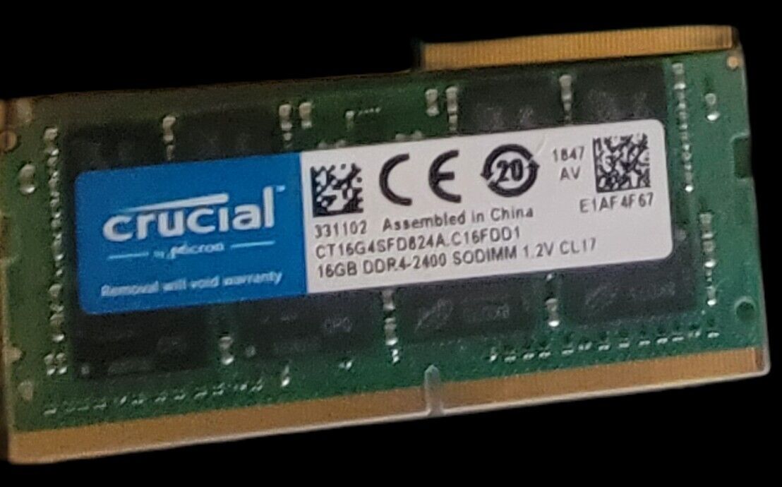 Crucial CT16G4SFD824A 16GB DDR4-2400 (PC4-19200) Memory Module