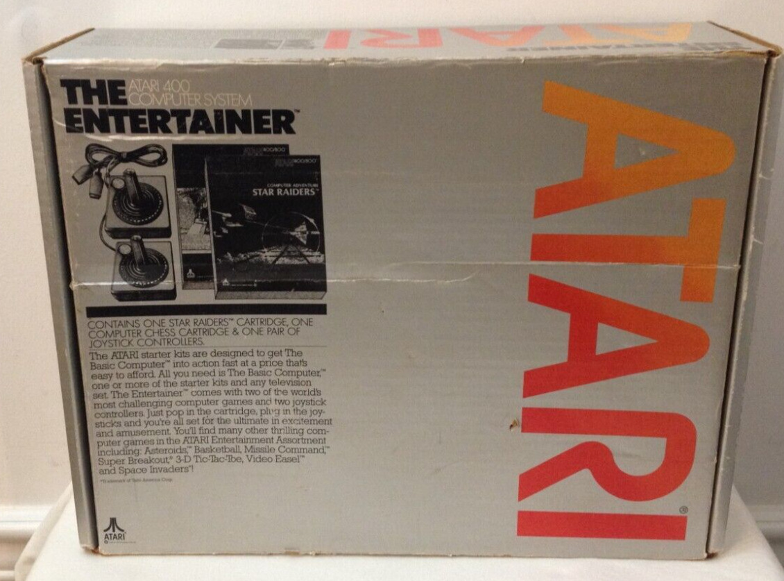 Vintage Atari 400 Computer System The Entertainer Empty Box 1981