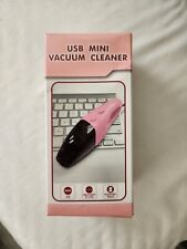 USB MINI VACUUM CLEANER Rechargeable Pink Keyboard Vacuum Computer Cleaning  picture