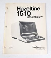 Vintage Hazeltine 1510 Video Display Terminal Reference Manual ST534B01 picture