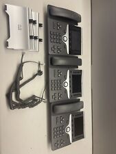 LOT OF 3 Cisco CP-8851 LCD Color VoIP Gigabit Phones COSMETIC DAMAGE READ picture
