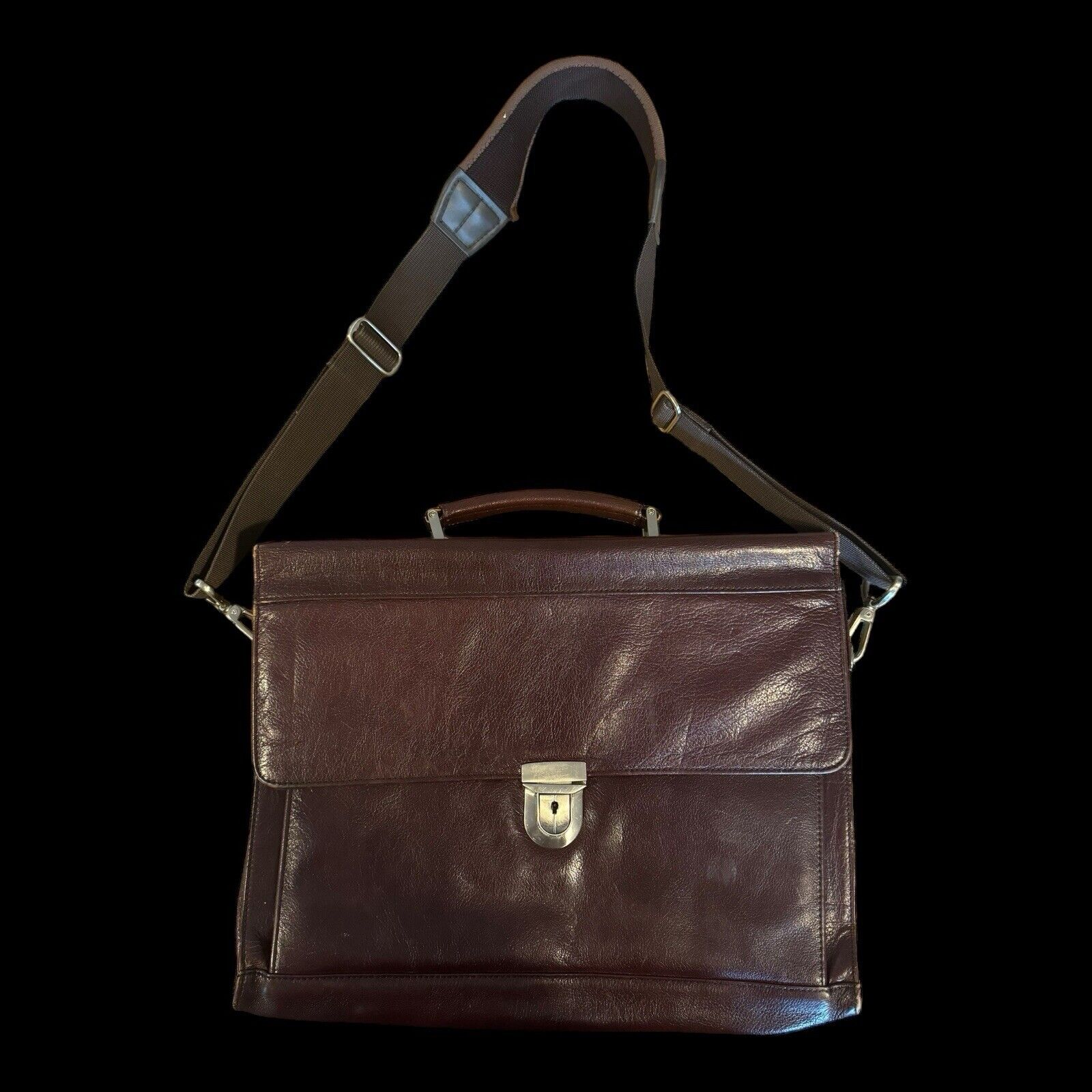 VINTAGE RARE Wilsons Leather Briefcase Laptop Bag Case Satchel Messenger Brown