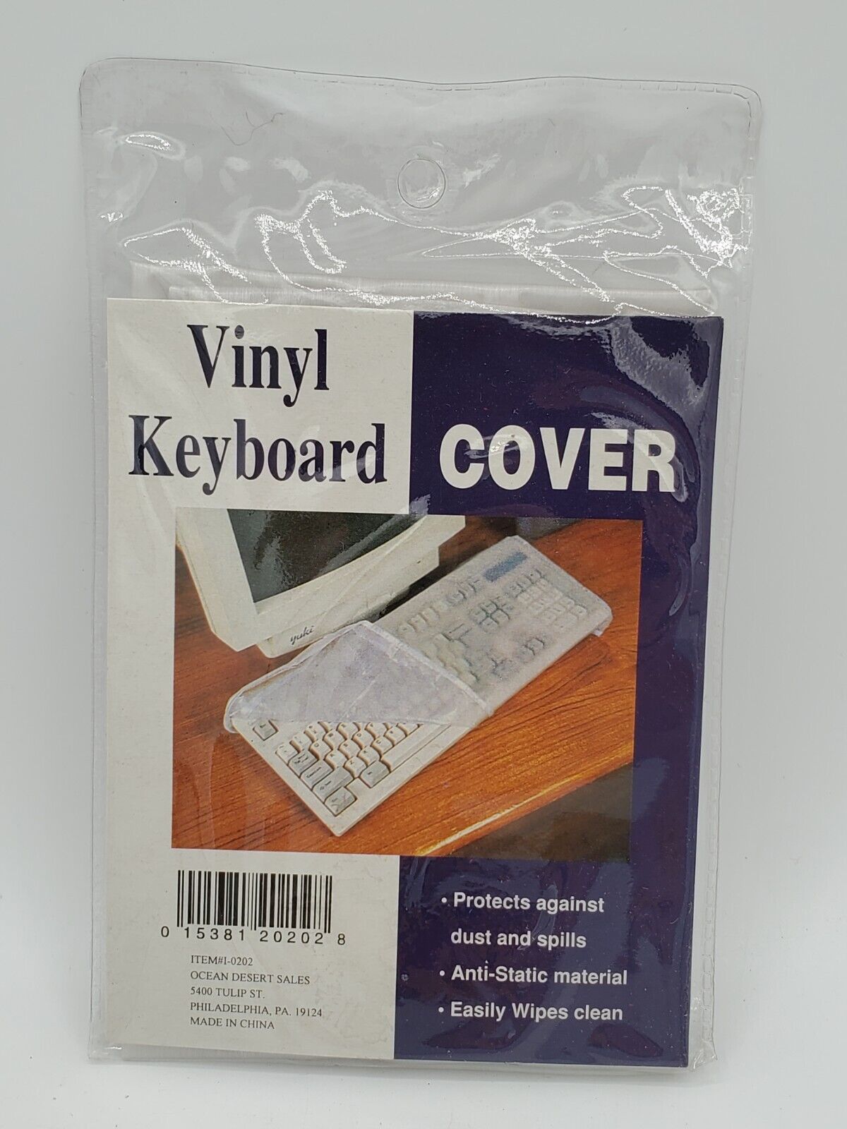 Vintage Vinyl Keyboard Cover Clear by Ocean Desert Sales - NEW FACTORY SEALED
