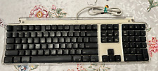 Vintage Apple Macintosh Pro Keyboard M7803 Clear Case Black Keys Tested Working picture