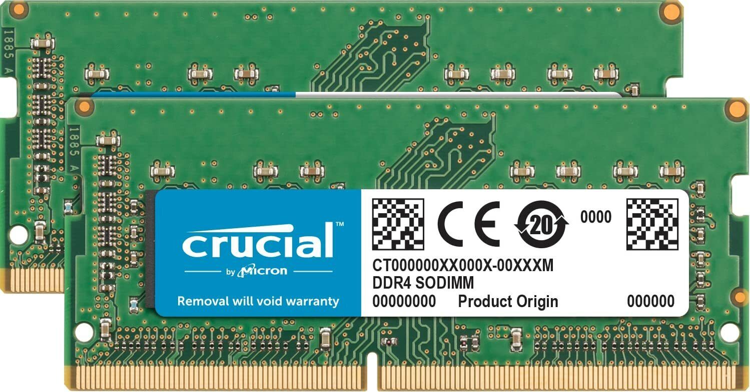 Crucial 32GB KIT (2x16GB) 3200MHz 260-pin SODIMM DDR4 RAM Memory CT16G4SFRA32A