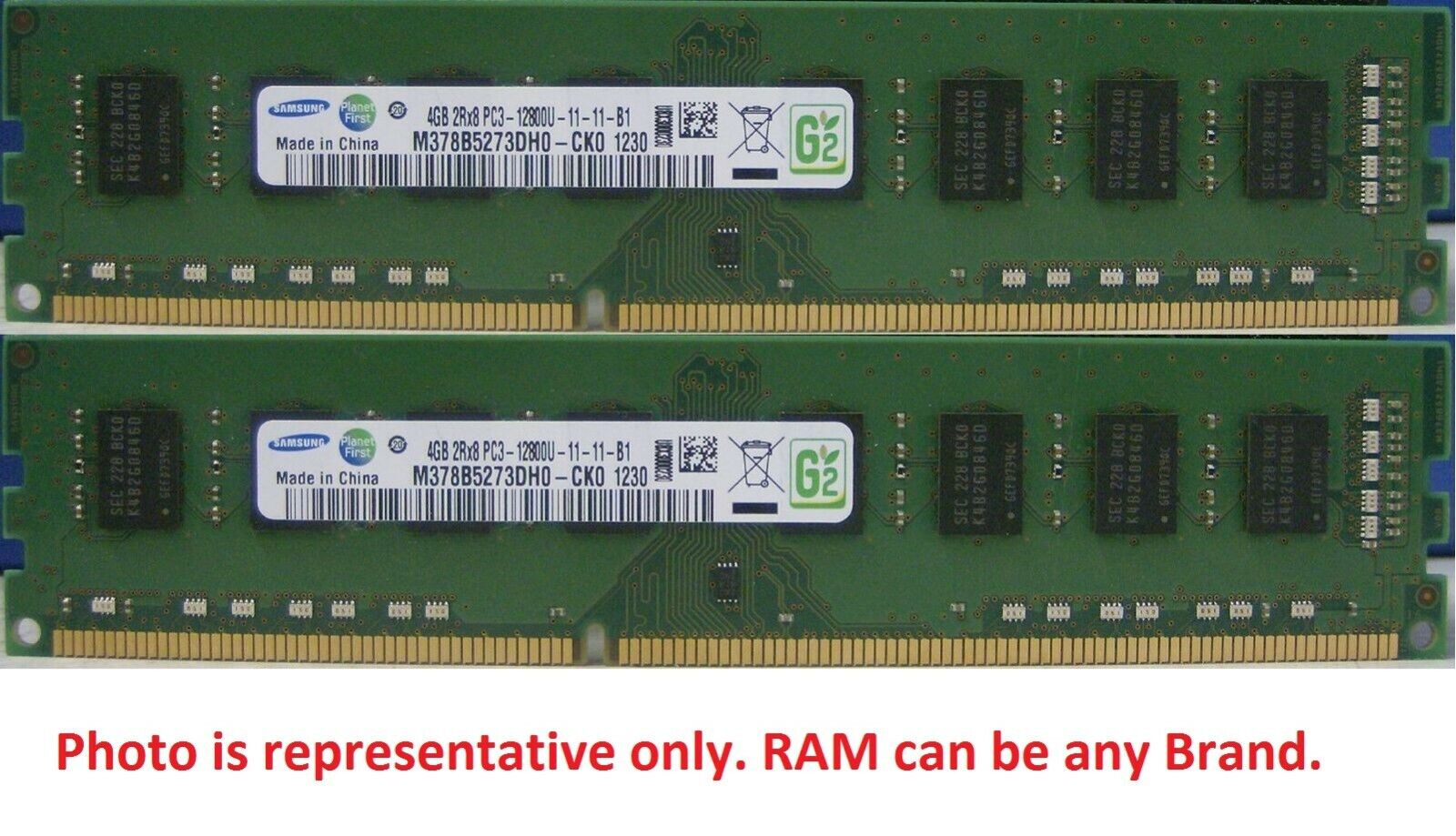 8GB (2x4GB) DDR3-1600 PC3-12800 1.5V Desktop RAM [for Dell, HP, Lenovo]