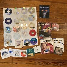 Lot of vintage 90s dos/windows computer discs programs & games- Afterdark, Print picture