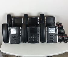 Lot of 6 Polycom VVX 411 12 Line VoIP Desktop Phones with Headsets & Power Cords picture