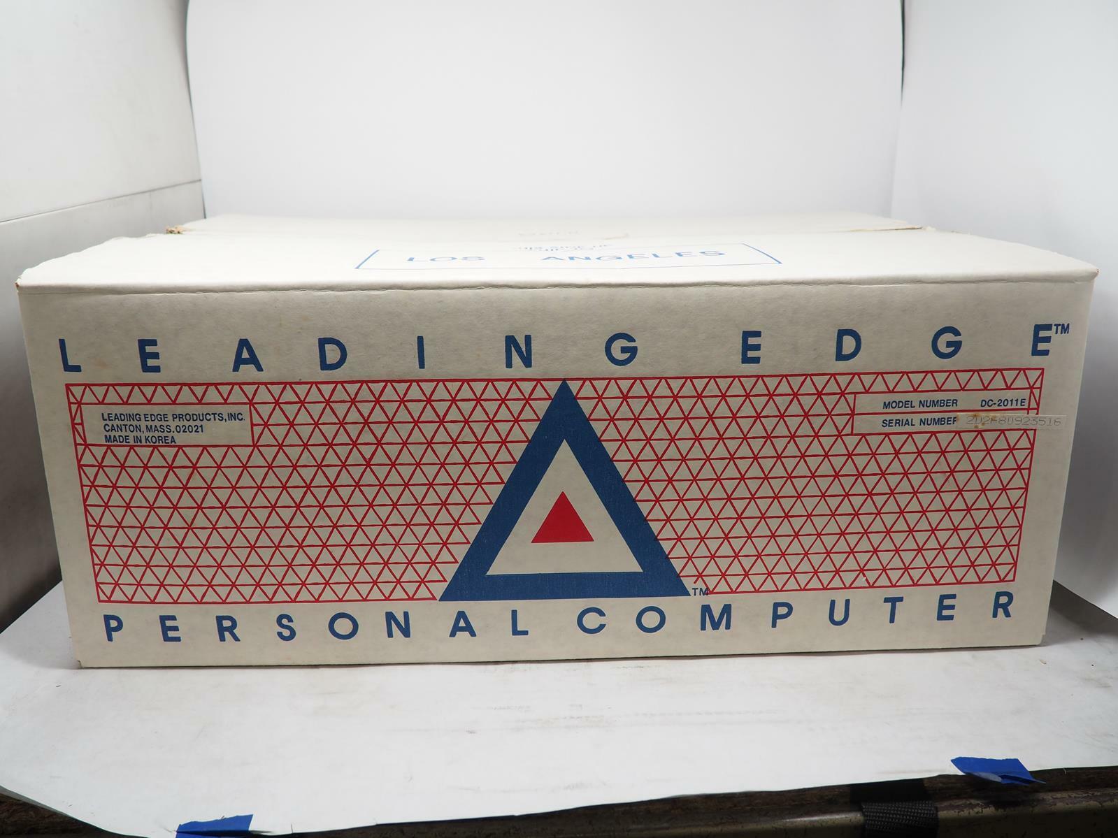 VINTAGE LEADING EDGE MODEL D DC-2011E 8088 PC W/ ORIGINAL BOX MANUALS 7.16MHZ